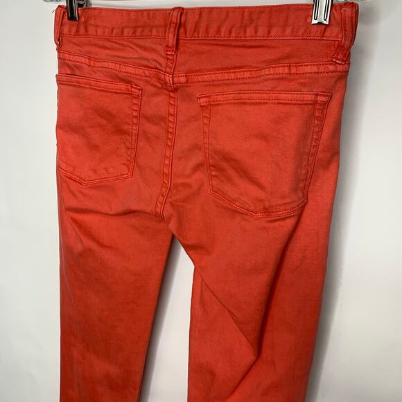 J Crew Toothpick Stretch Skinny Jeans Orange Sz 4? - Picture 4 of 9